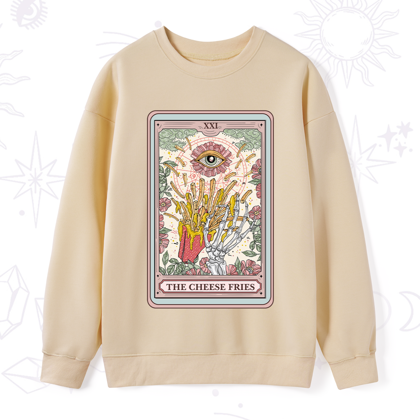 Purplehecate The Cheese Fries Tarot Sweatshirt