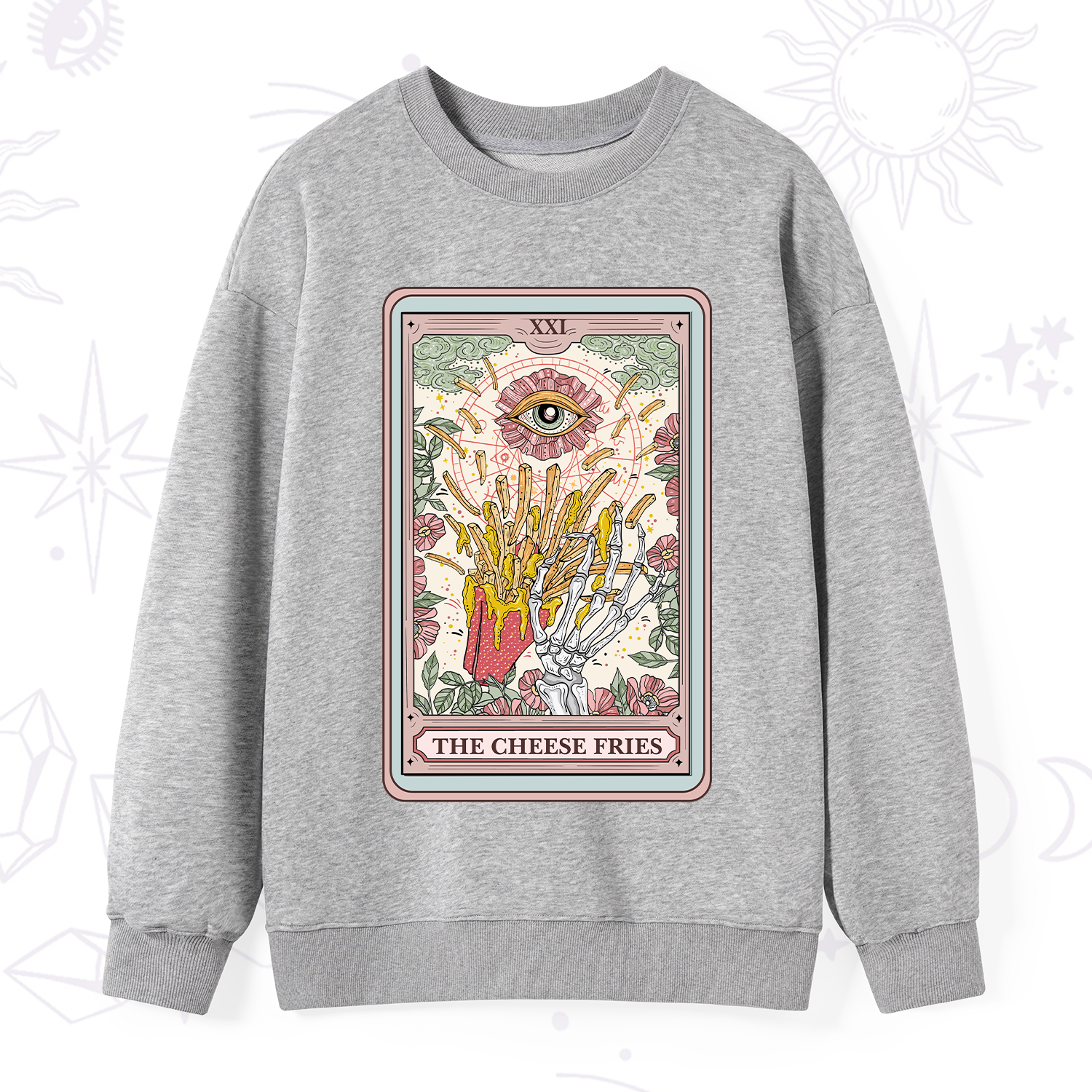 Purplehecate The Cheese Fries Tarot Sweatshirt