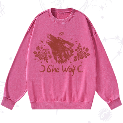Purplehecate She Wolf Washed Sweatshirt