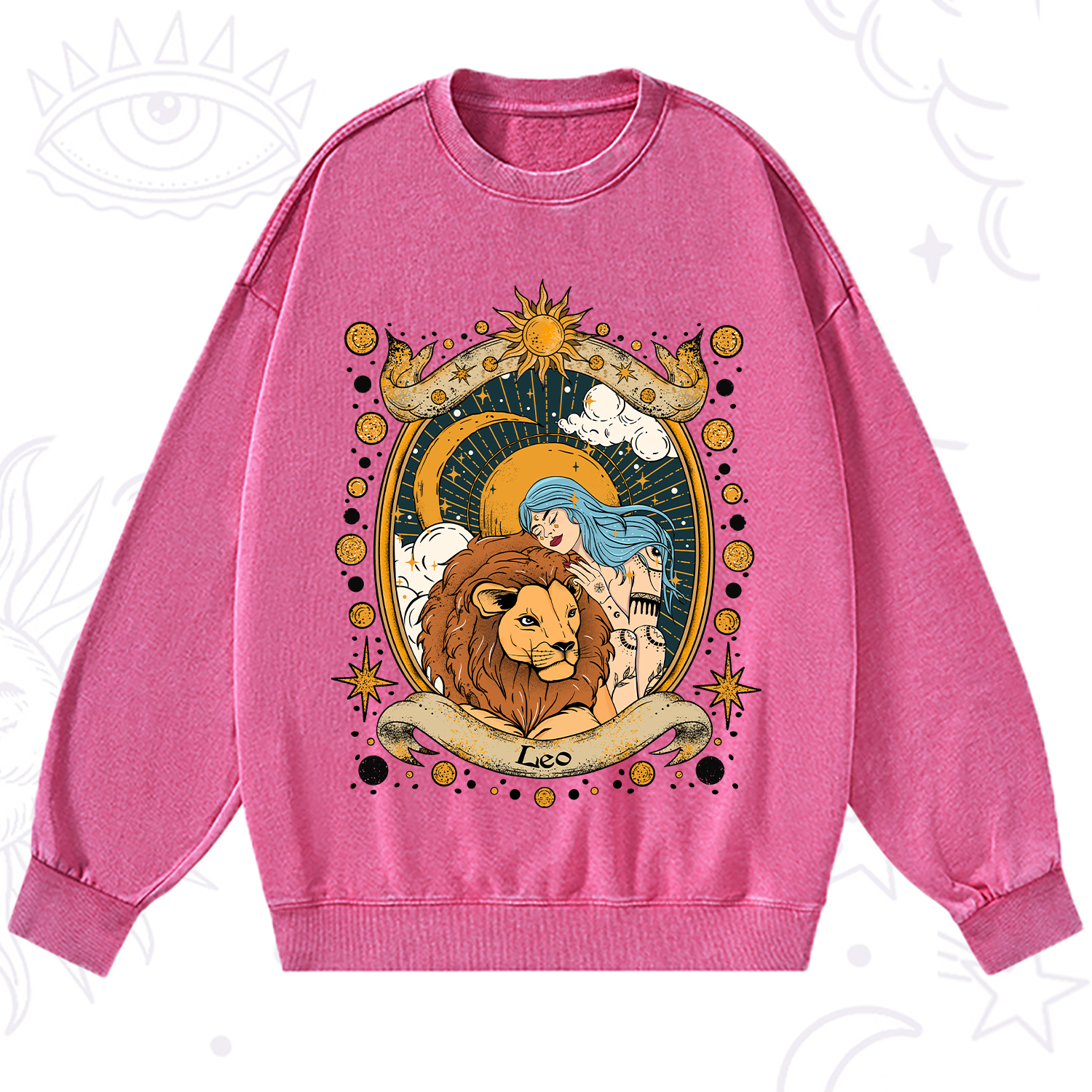 Purplehecate Leo Radiance Zodiac Washed Sweatshirt