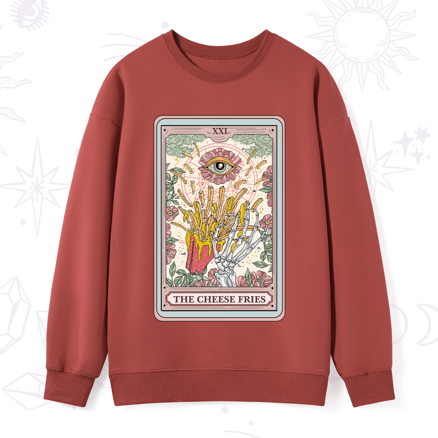 Purplehecate The Cheese Fries Tarot Sweatshirt