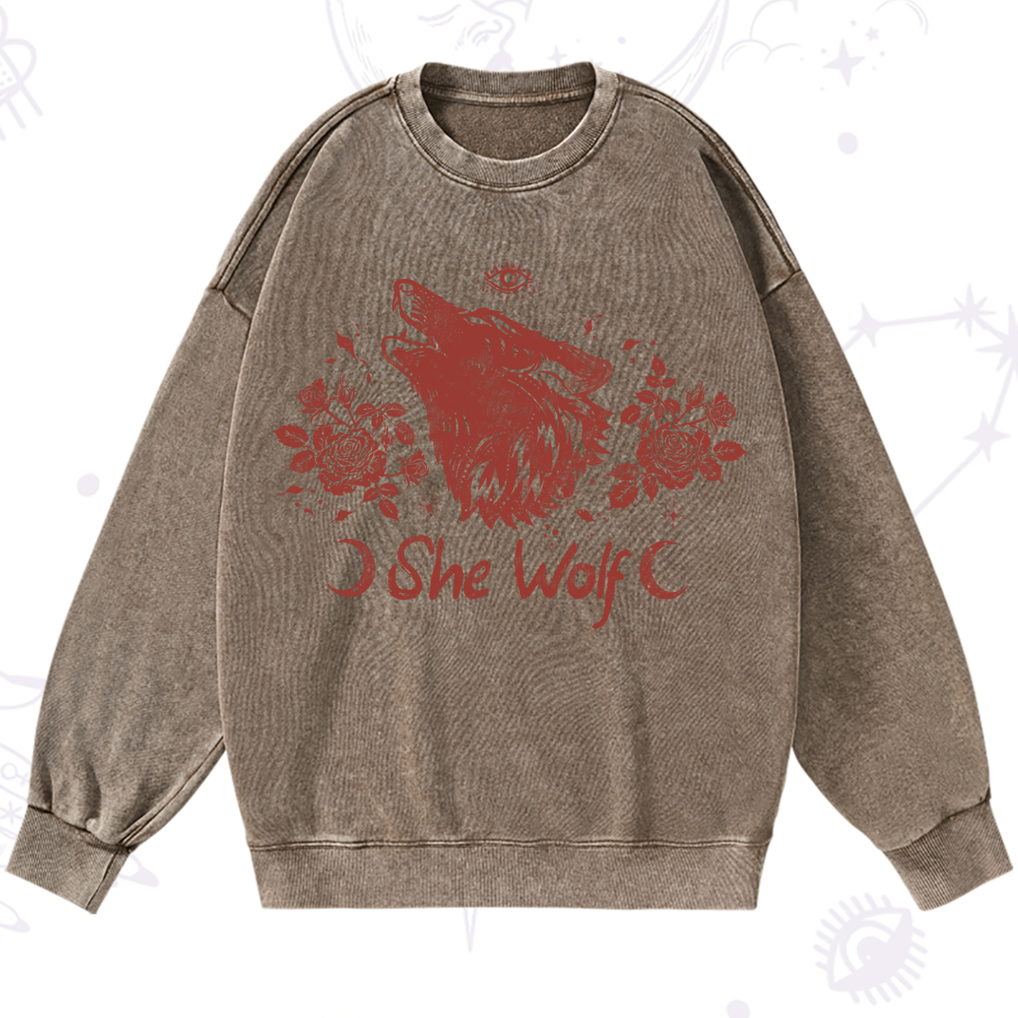 Purplehecate She Wolf Washed Sweatshirt