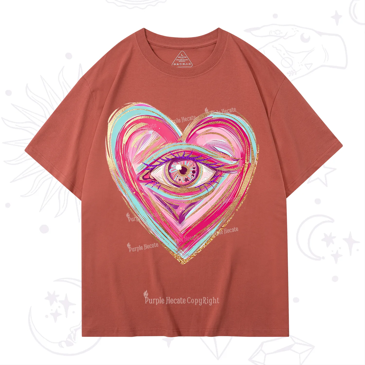 Purplehecate Eyes With Hearth T-Shirt