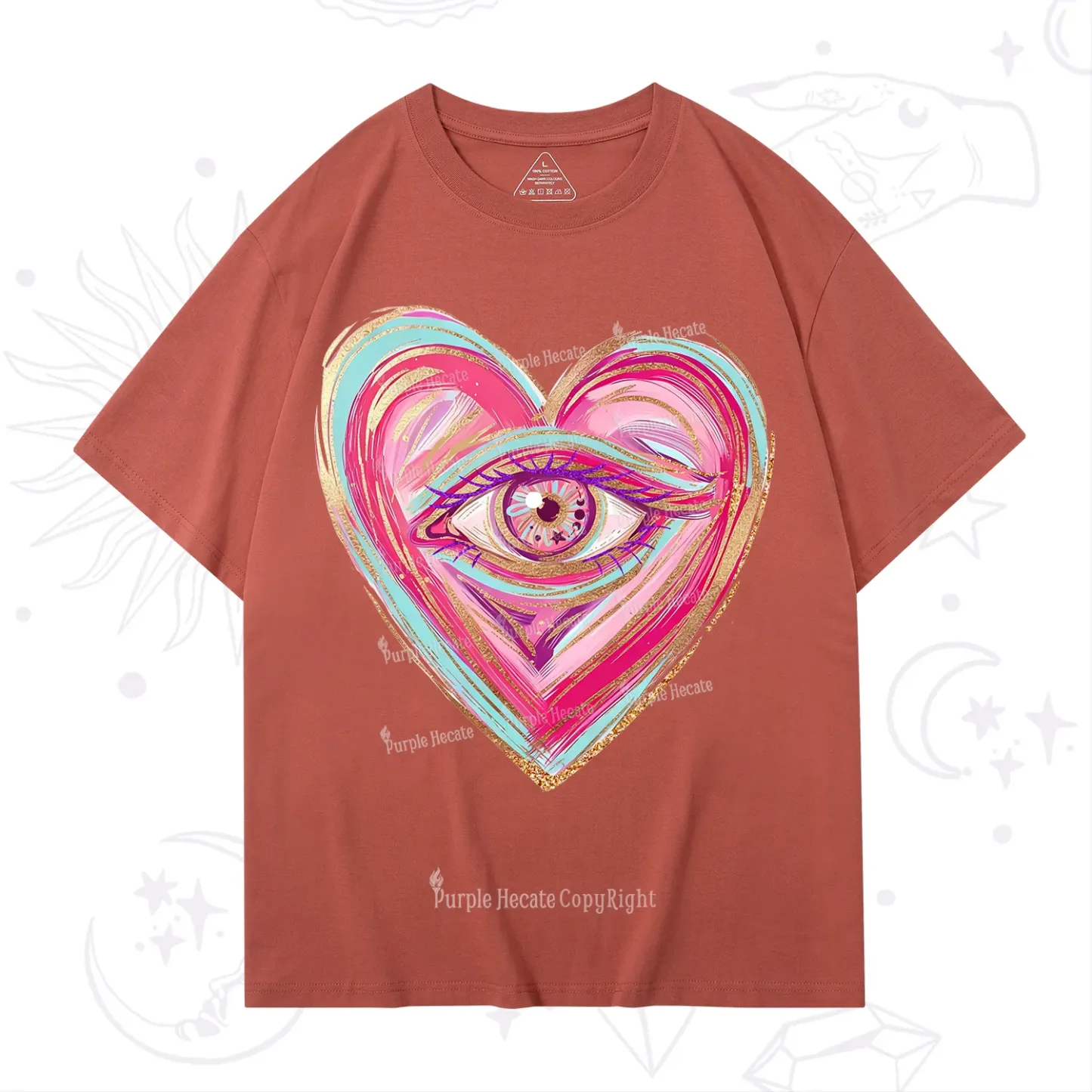 Purplehecate Eyes With Hearth T-Shirt
