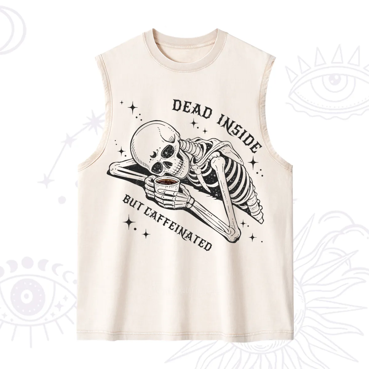 Purplehecate Dead Inside But Caffeinated Washed Tank