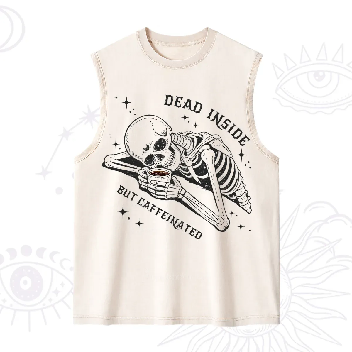 Purplehecate Dead Inside But Caffeinated Washed Tank