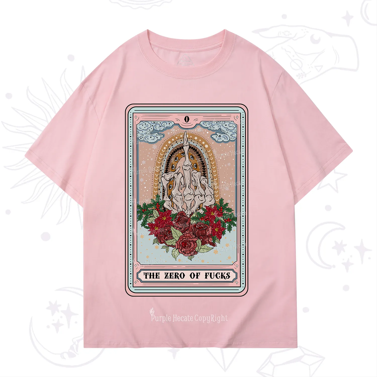 Purplehecate The Zero Of Fucks Tarot Christmas T-Shirt