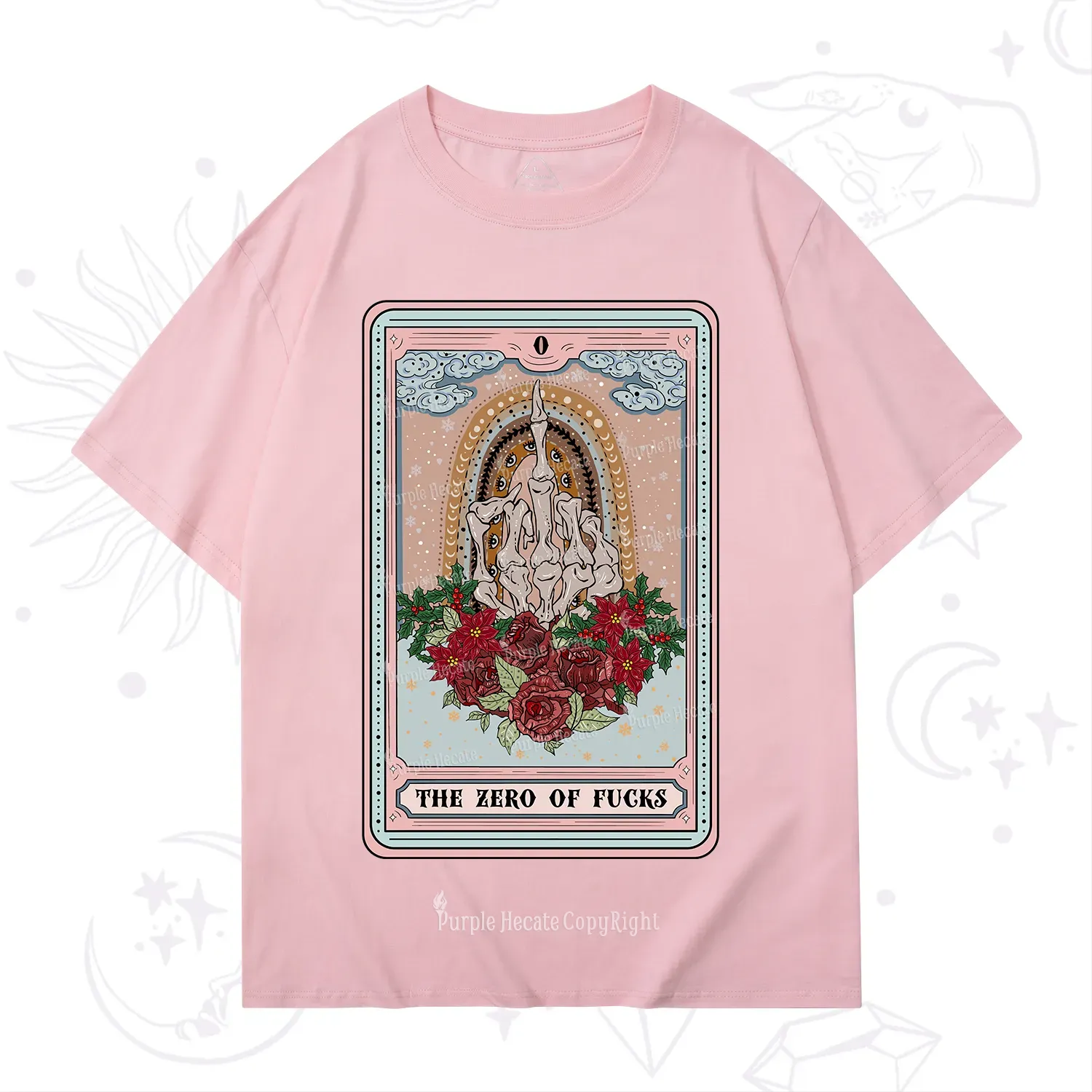 Purplehecate The Zero Of Fucks Tarot Christmas T-Shirt