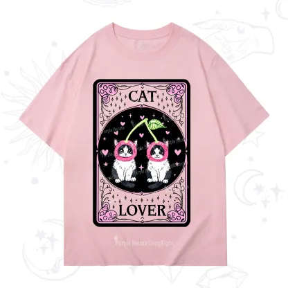 Purplehecate The Lovers Cherry Cat Tarot T-Shirt