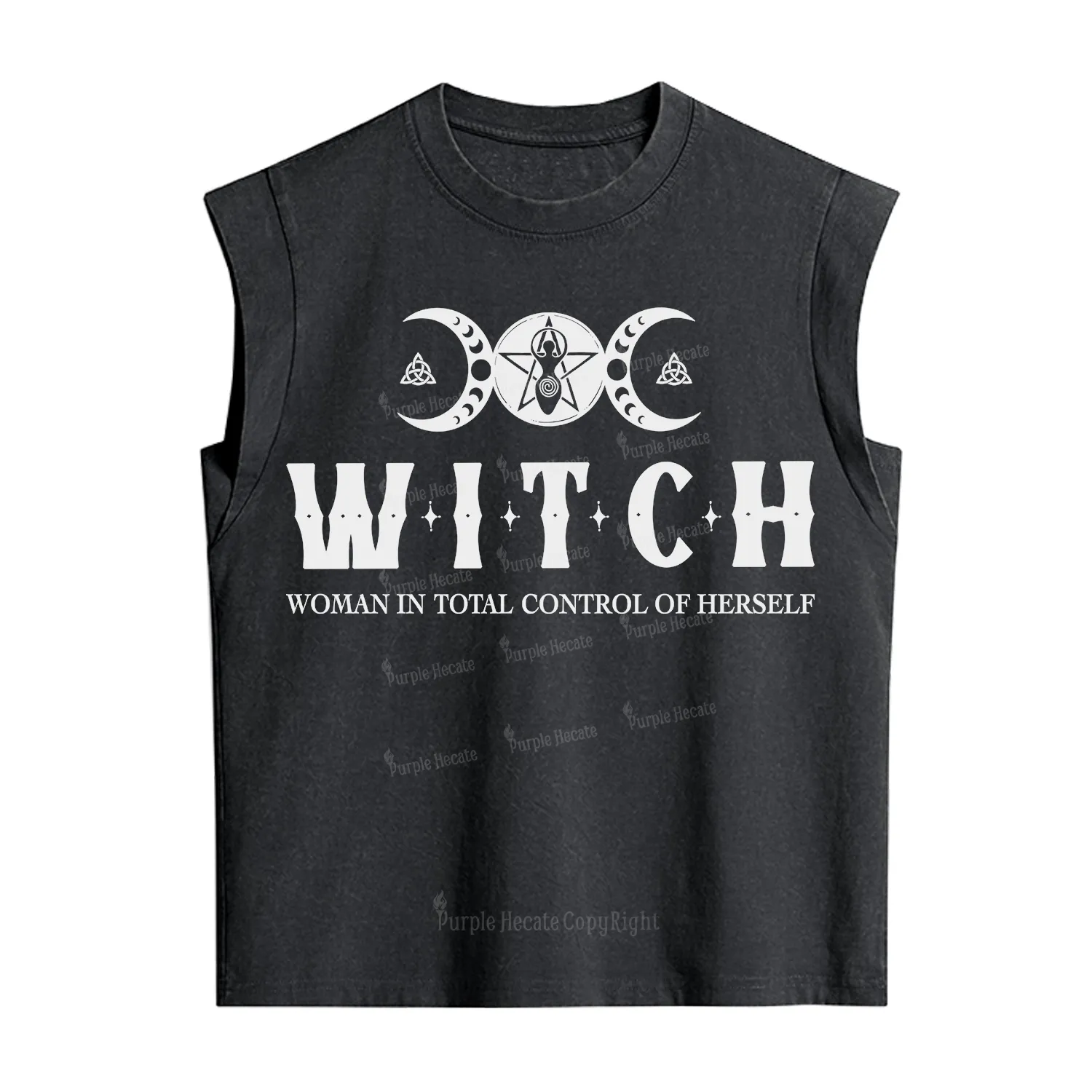 Purplehecate Hecate Woman in Total Control of Herself  Vintage Washed Tank