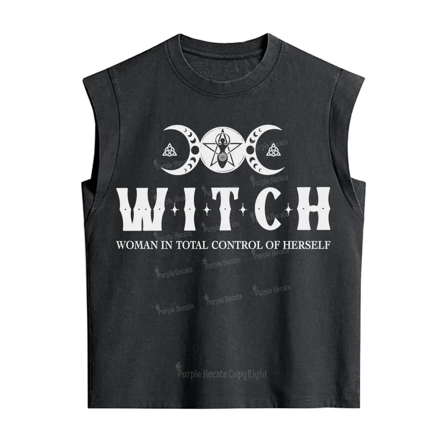 Purplehecate Hecate Woman in Total Control of Herself  Vintage Washed Tank
