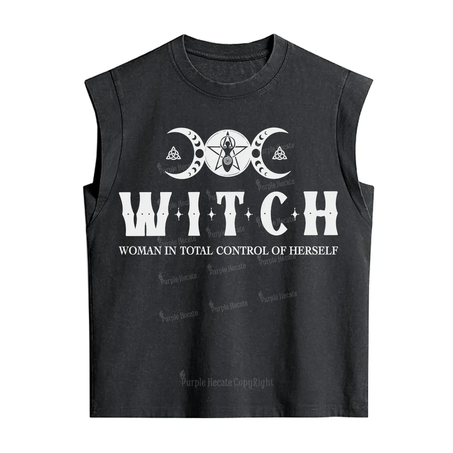 Purplehecate Hecate Woman in Total Control of Herself  Vintage Washed Tank