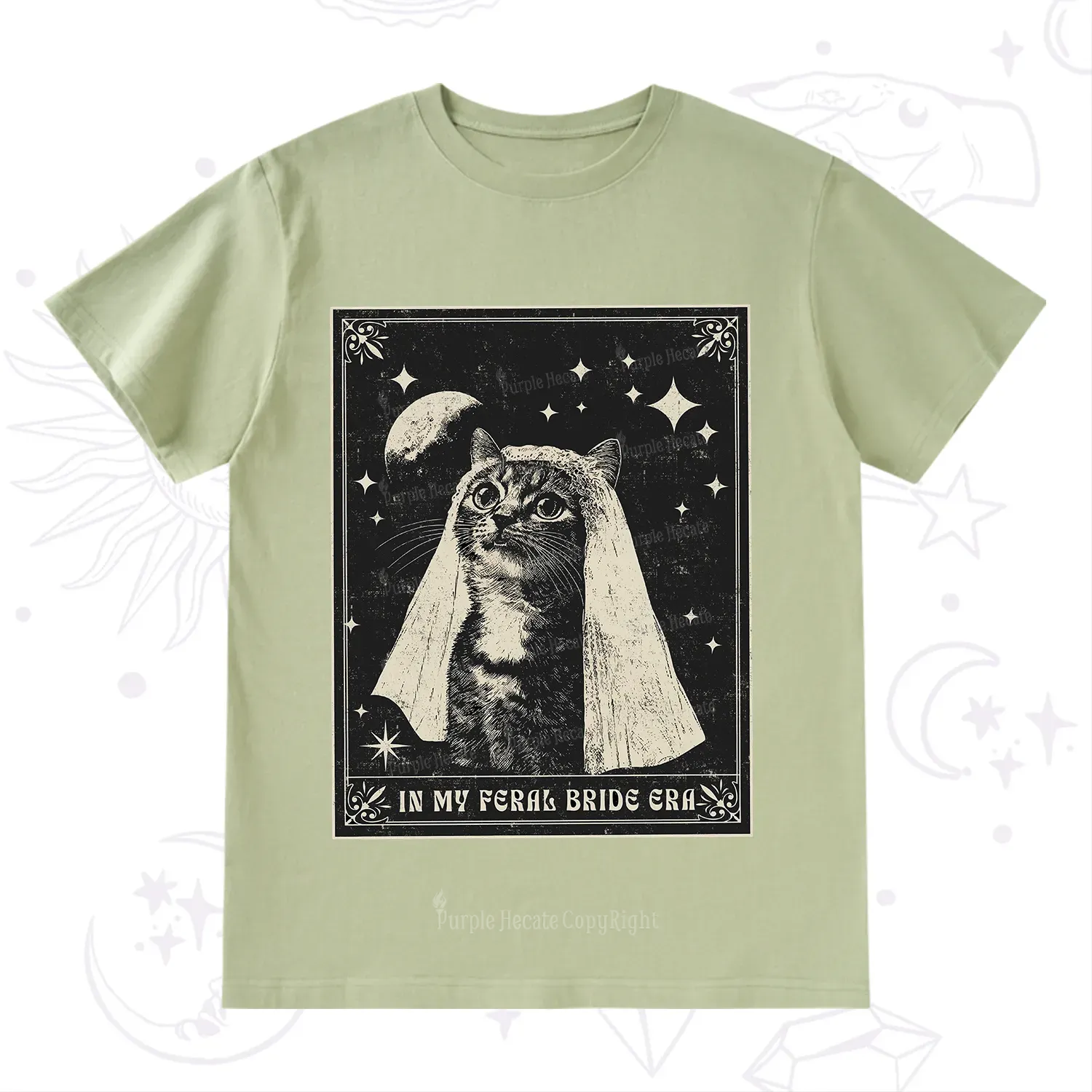 Purplehecate Cat In My Feral Bride Era Bachelorette T-Shirt