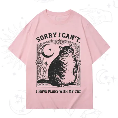 Purplehecate Sorry I Can't I Have Plans With My Cat T-Shirt