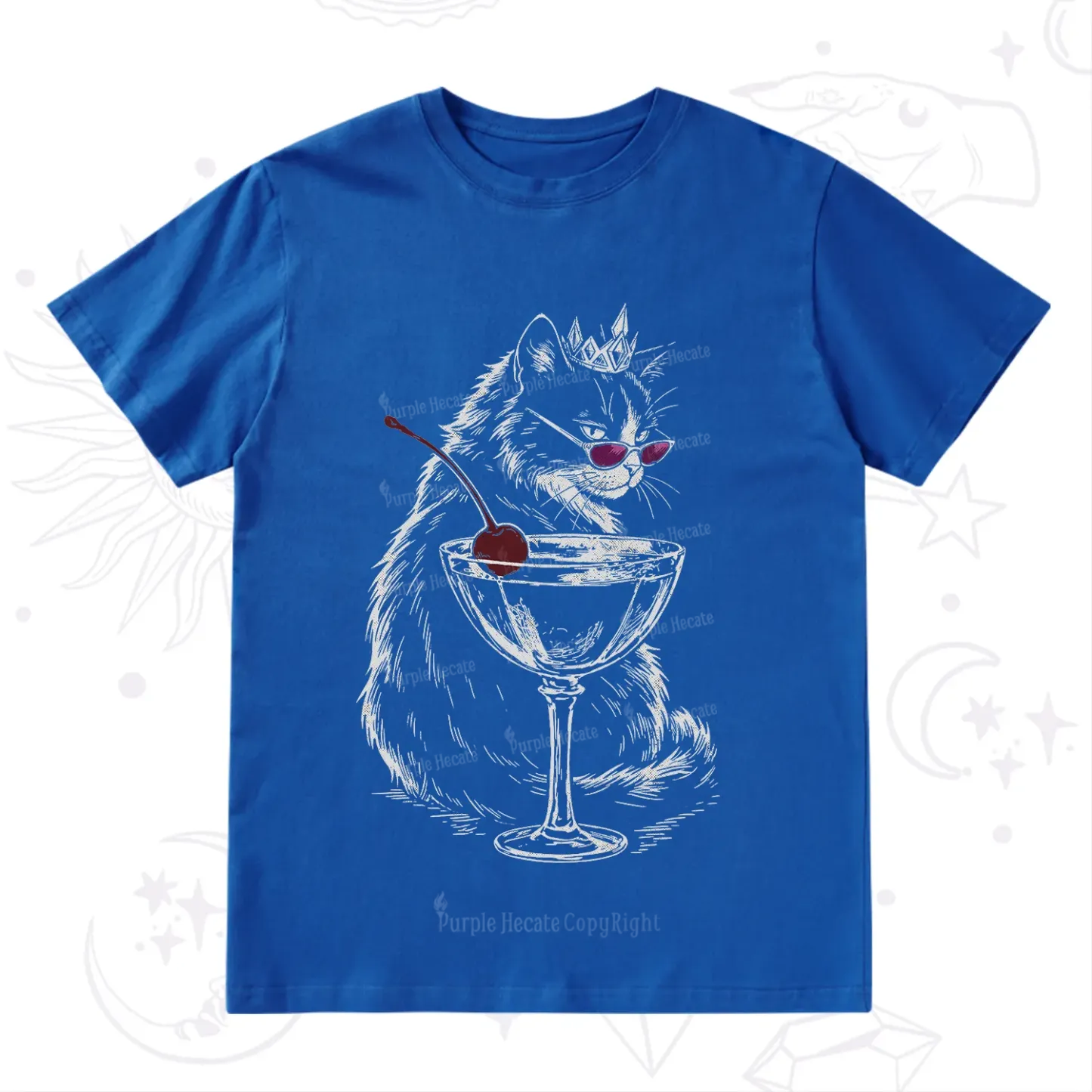 Purplehecate Martini Queen Cat T-Shirt