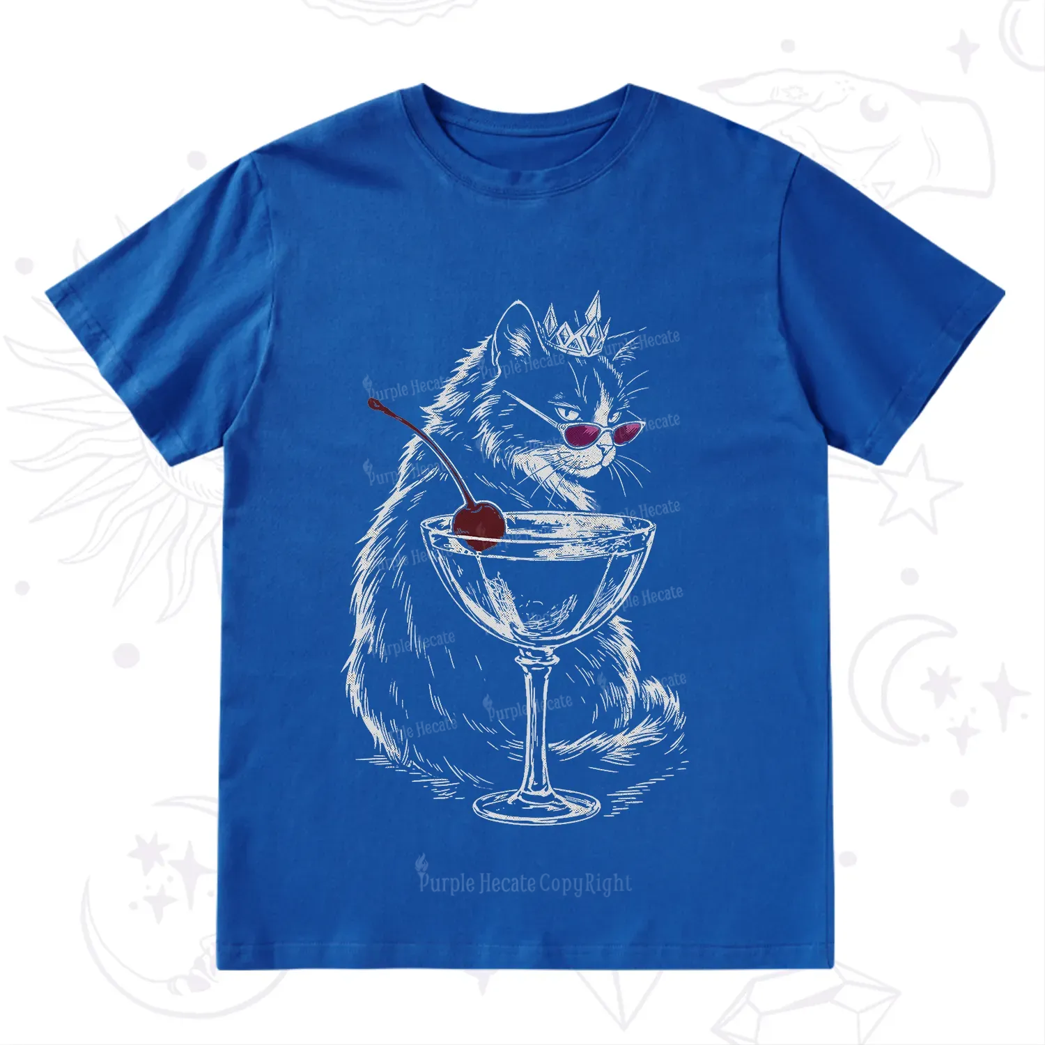 Purplehecate Martini Queen Cat T-Shirt