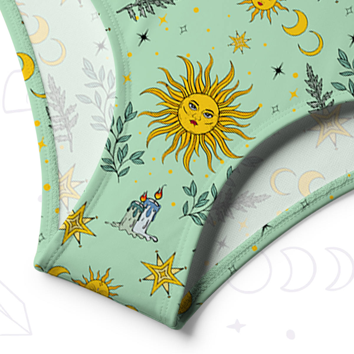 Purplehecate Magic Sun One-Shoulder One-Piece Swimsuit