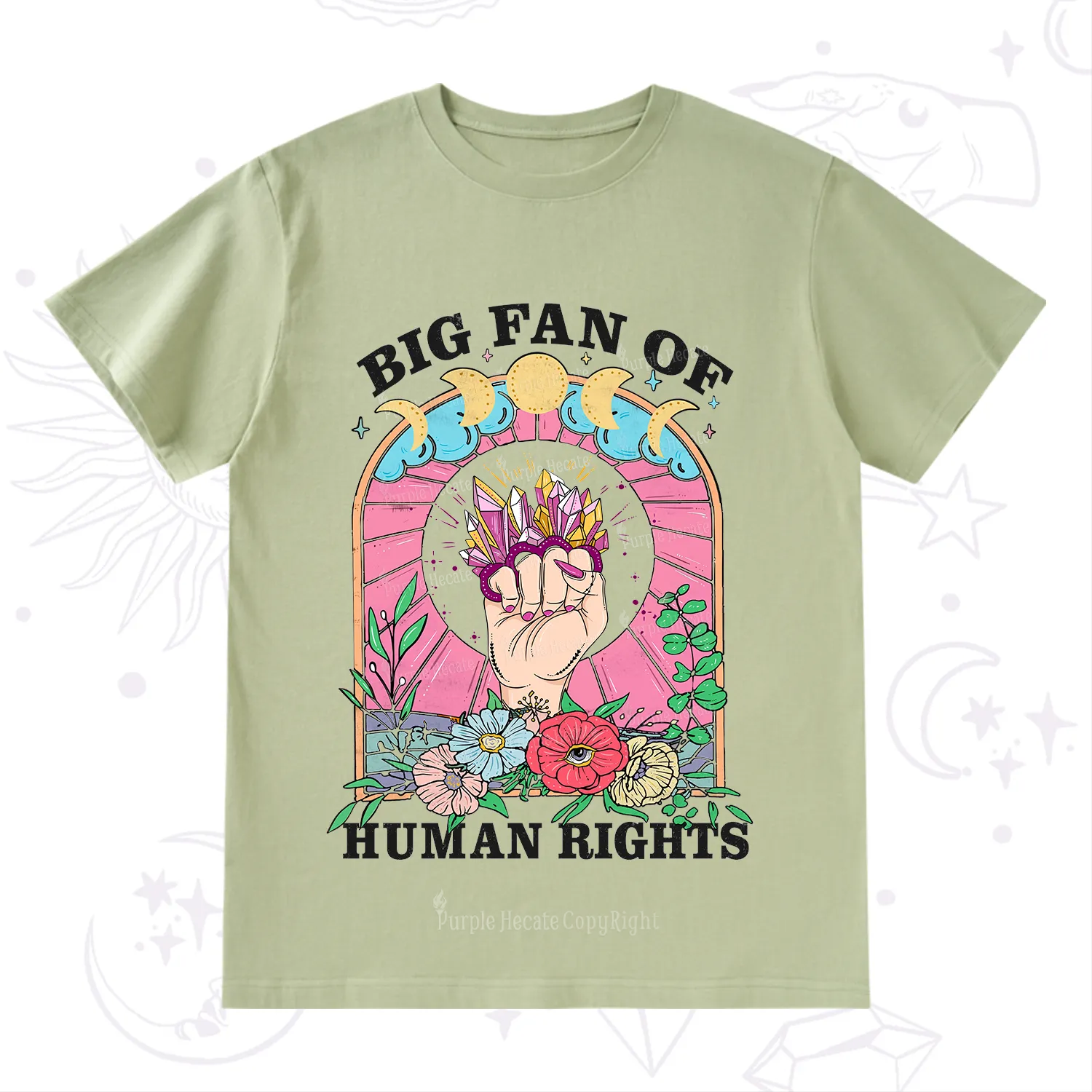 Purplehecate Big Fan of Human Rights T-Shirt