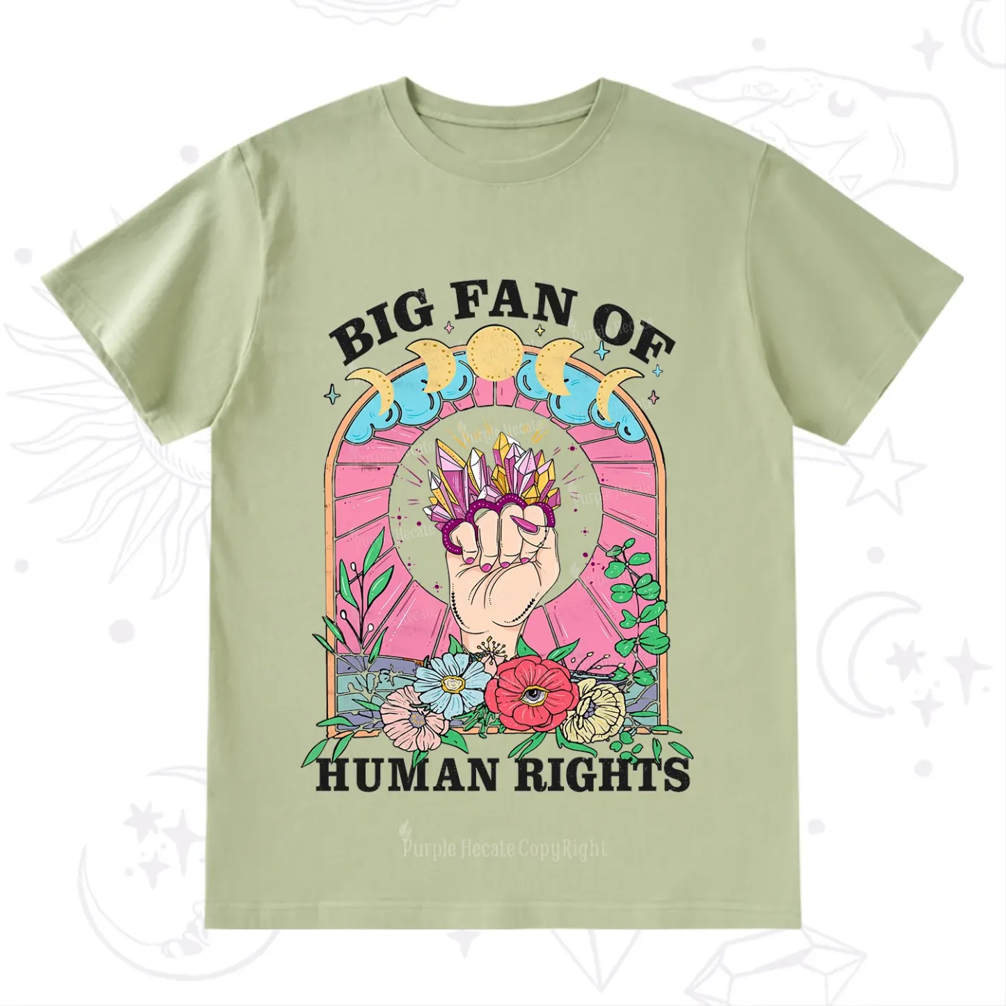 Purplehecate Big Fan of Human Rights T-Shirt