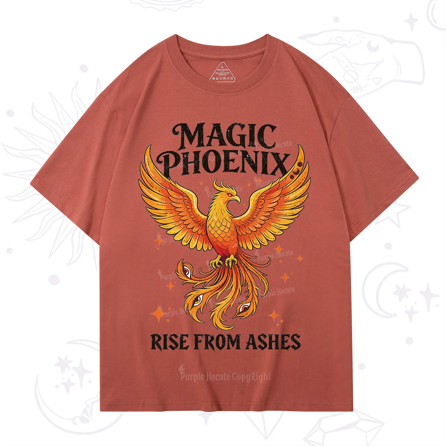 Purplehecate Magic Phoenix Rise From Ashes T-Shirt