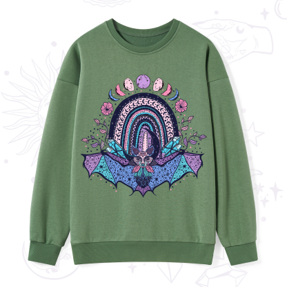 Purplehecate Moon Phase Bat Sweatshirt