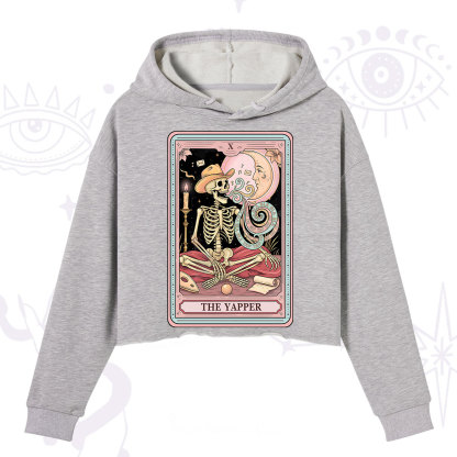 Purplehecate The Skeleton Yapper Tarot Crop Hoodie