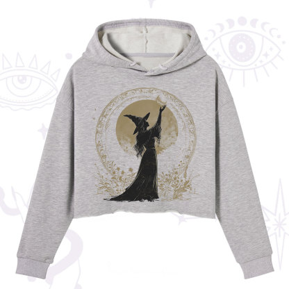Purplehecate The Moon Witch Crop Hoodie