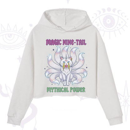 Purplehecate Magic Nine Tail Cat Crop Hoodie