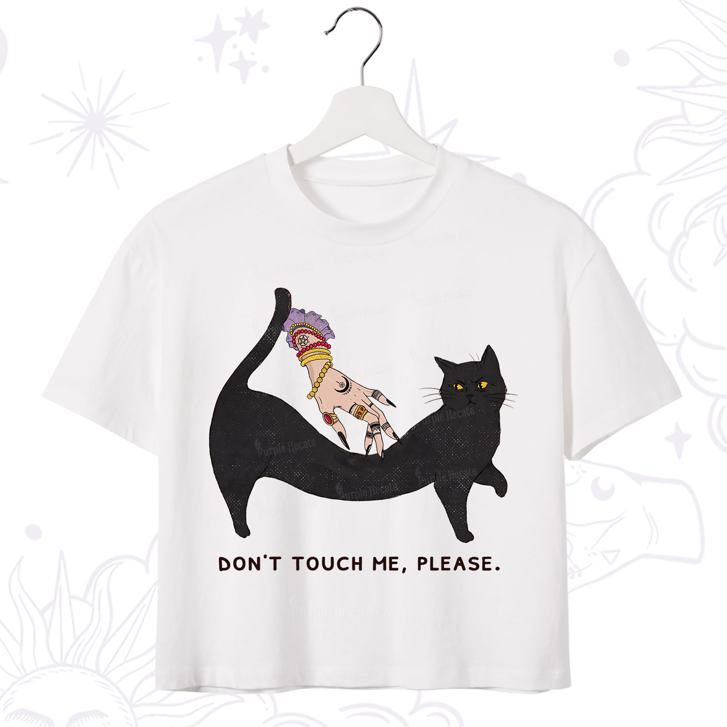 Purplehecate Don't Touch Me Crop T-Shirt