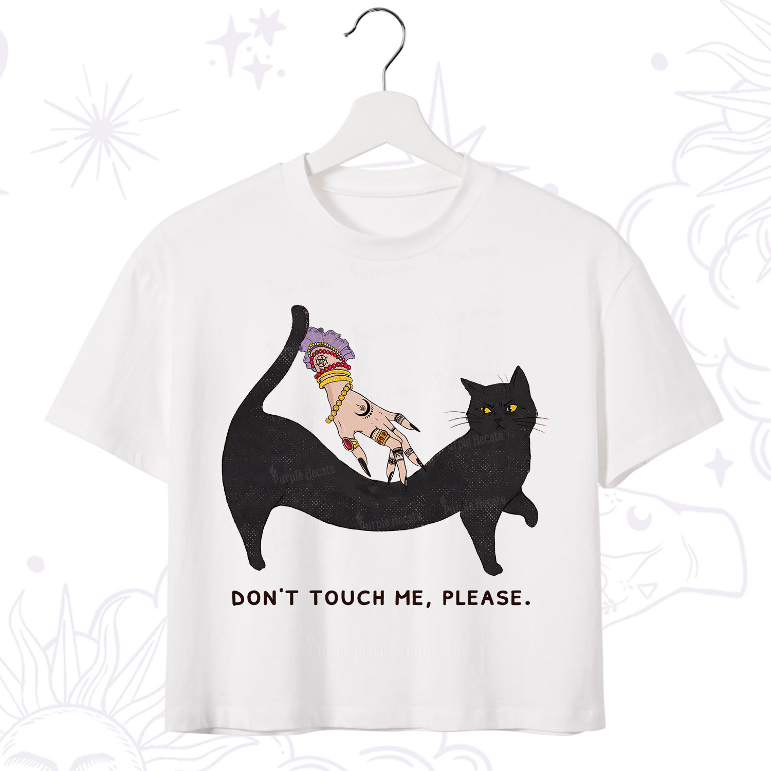 Purplehecate Don't Touch Me Crop T-Shirt