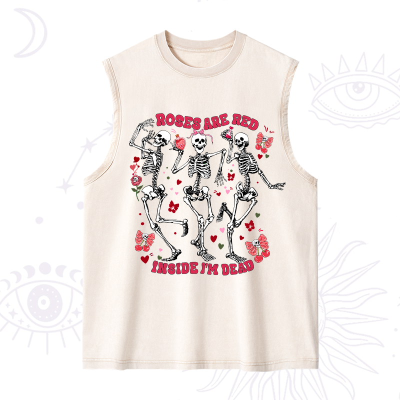 Purplehecate Roses Are Red Valentine Washed Tank