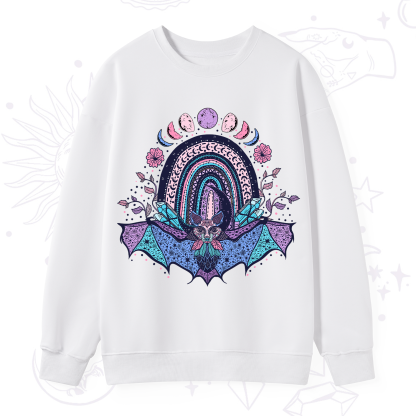 Purplehecate Moon Phase Bat Sweatshirt