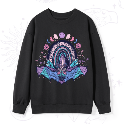 Purplehecate Moon Phase Bat Sweatshirt