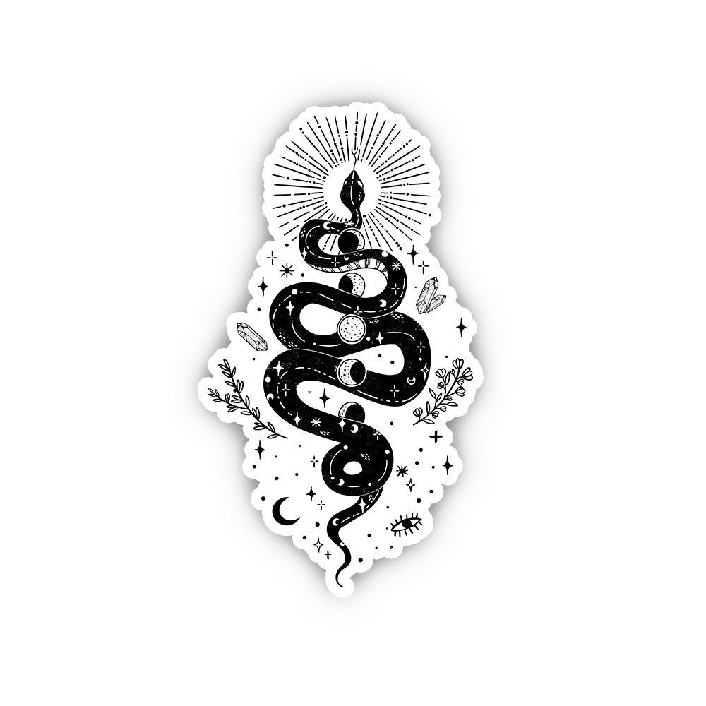 Purplehecate Mystical Moon Phases Snake Sticker