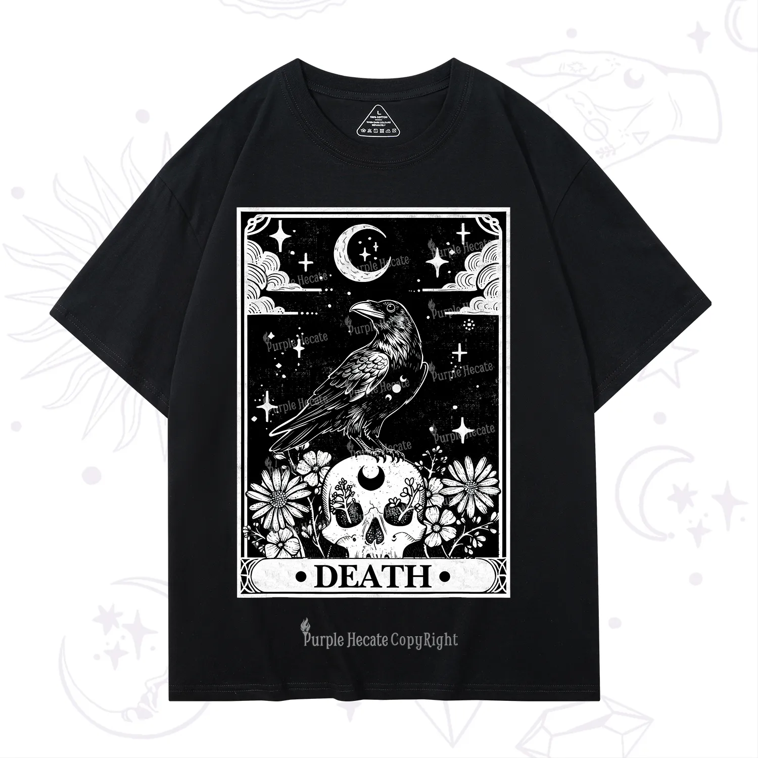 Purplehecate The Crow Death Tarot T-Shirt