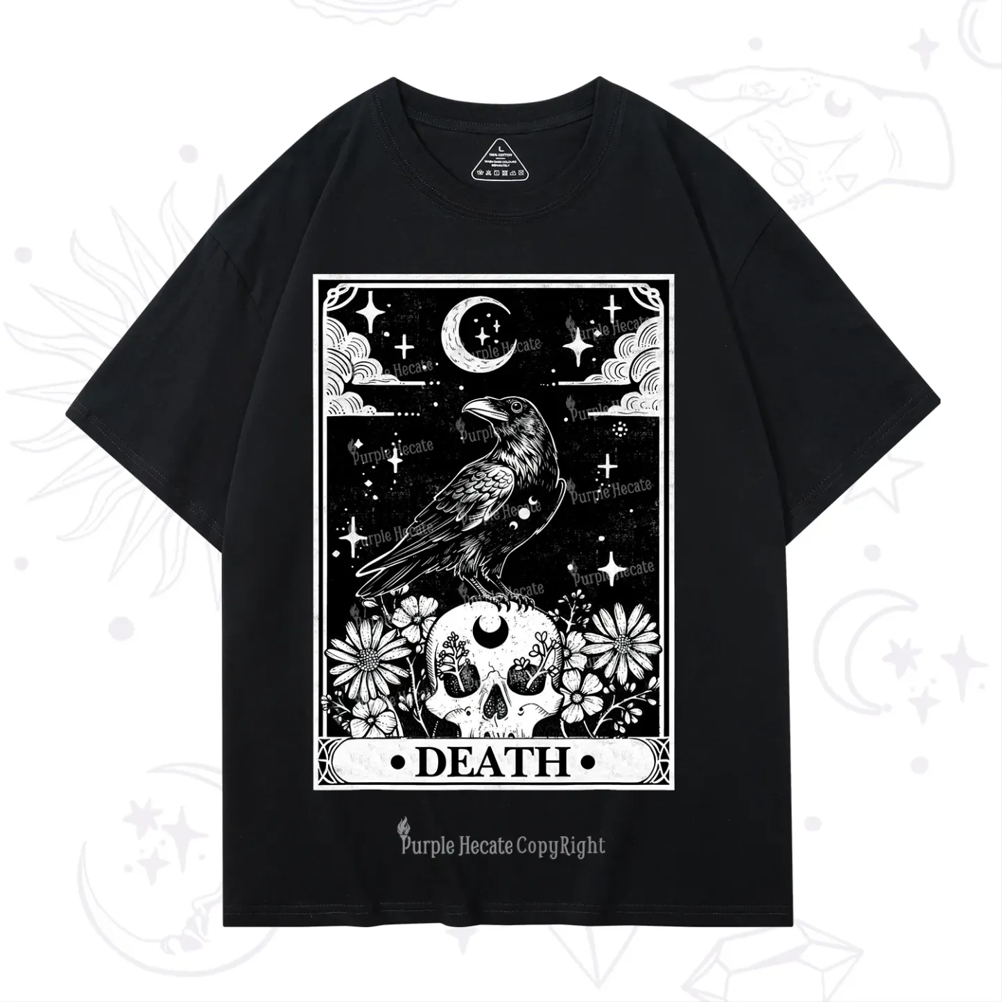 Purplehecate The Crow Death Tarot T-Shirt
