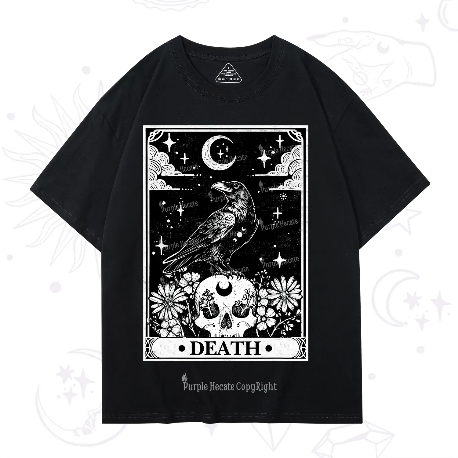Purplehecate The Crow Death Tarot T-Shirt