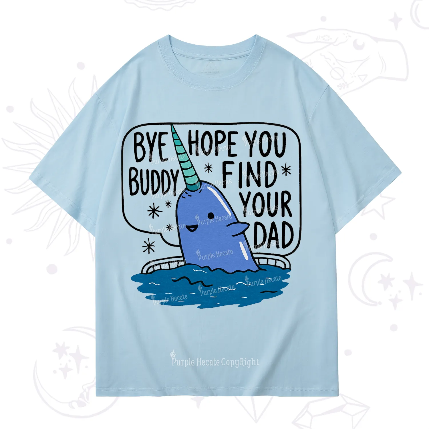 Purplehecate Good Luck Buddy Whale Christmas T-Shirt