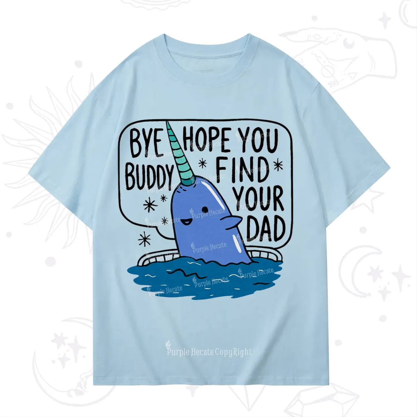 Purplehecate Good Luck Buddy Whale Christmas T-Shirt