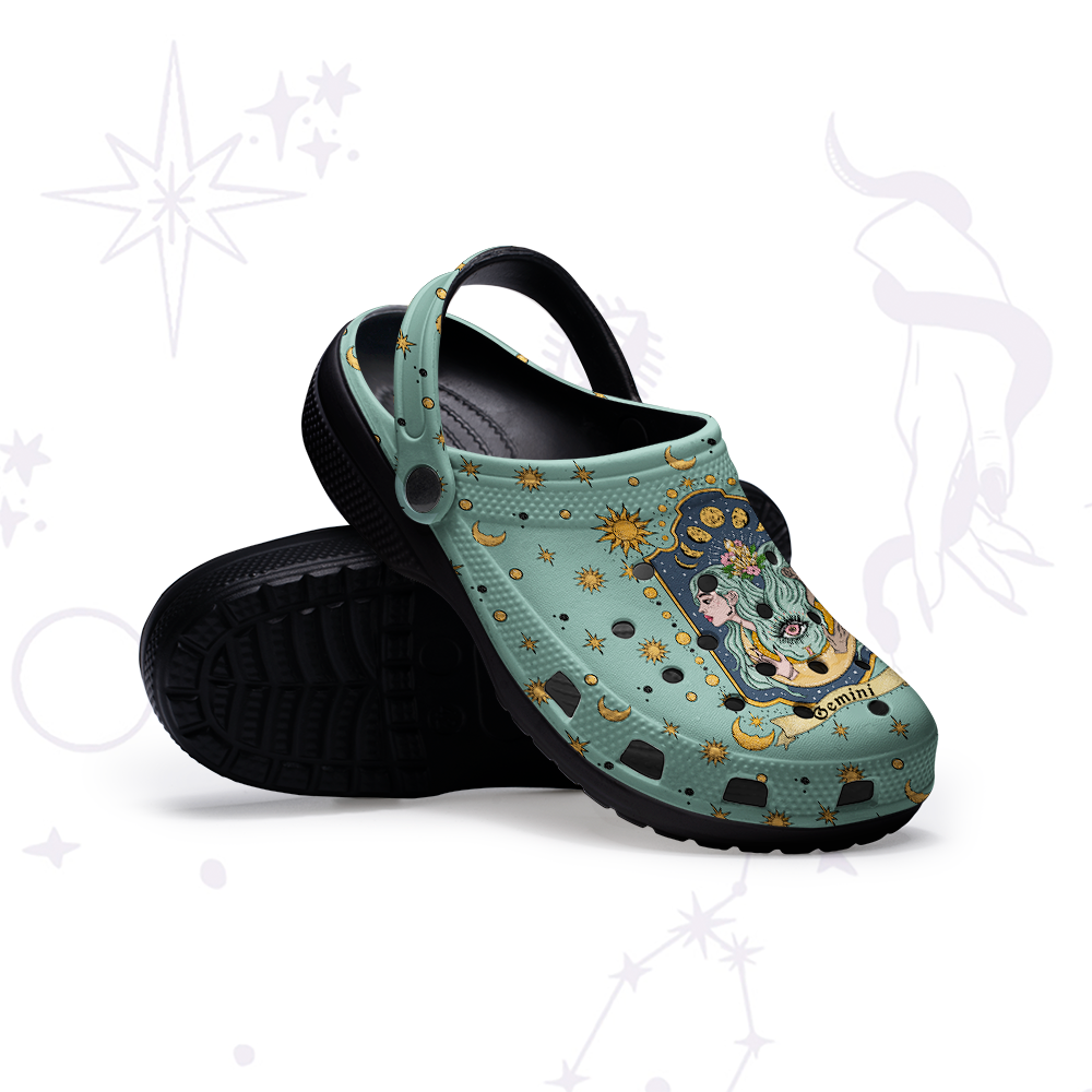 Purplehecate Gemini Zodiac Rubber Clogs