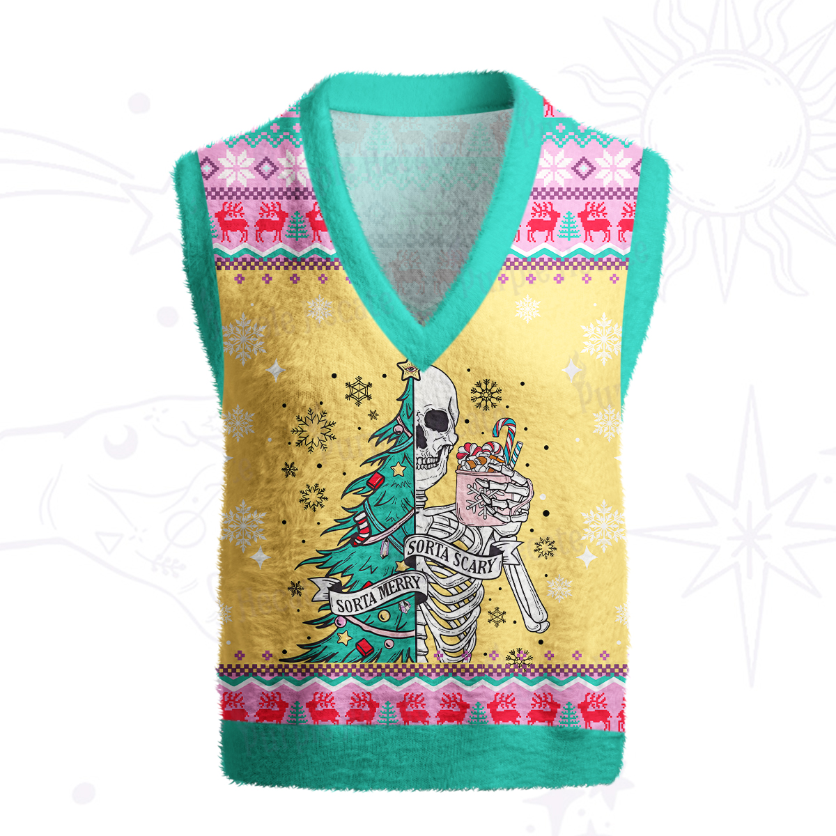 Purplehecate Sorta Merry Sorta Scary Christmas Ugly Sweater Vest