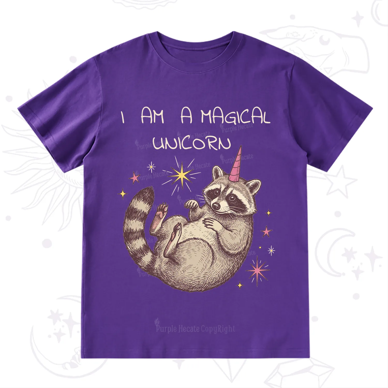 Purplehecate I Am A Magical Unicorn Raccoon T-Shirt