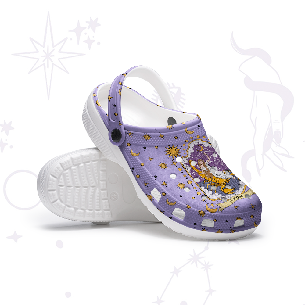 Purplehecate Scorpio Zodiac Rubber Clogs