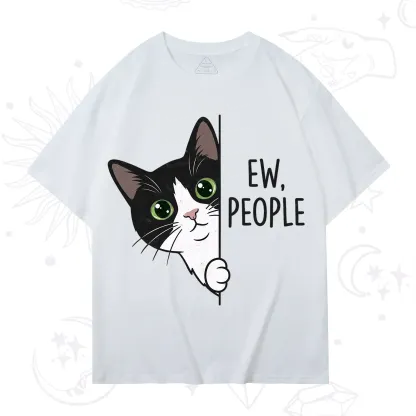 Purplehecate Funny Cat Ew People T-Shirt