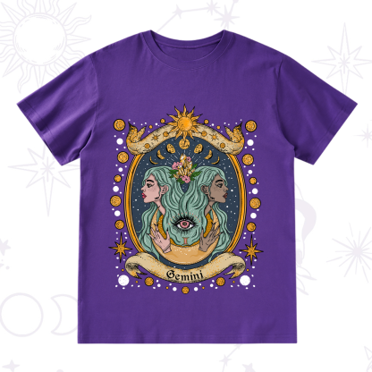 Purplehecate Celestial Gemini Zodiac T-Shirt