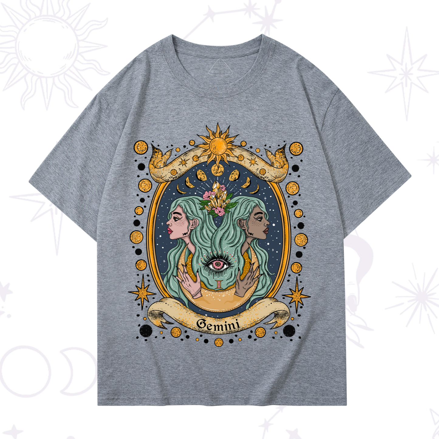 Purplehecate Celestial Gemini Zodiac T-Shirt
