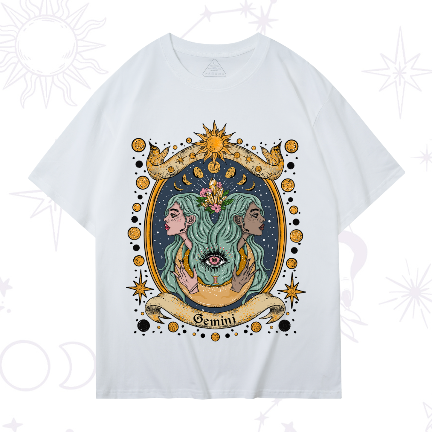 Purplehecate Celestial Gemini Zodiac T-Shirt