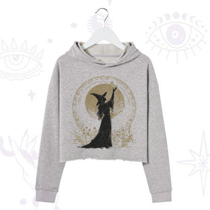 Purplehecate The Moon Witch Crop Hoodie
