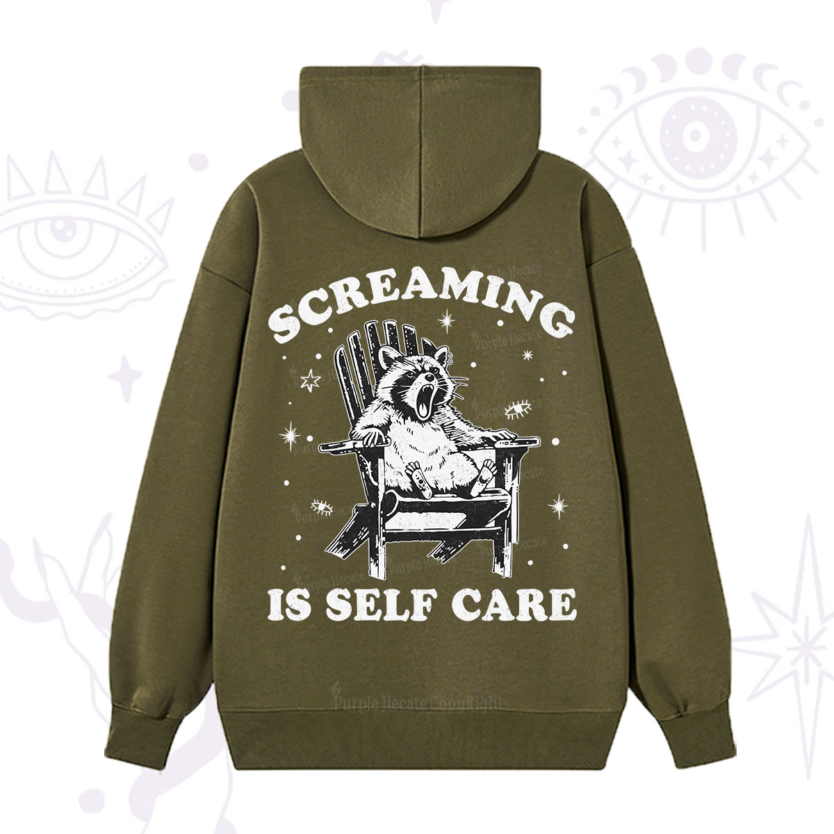 Purplehecate Screaming is Self Care Hoodie
