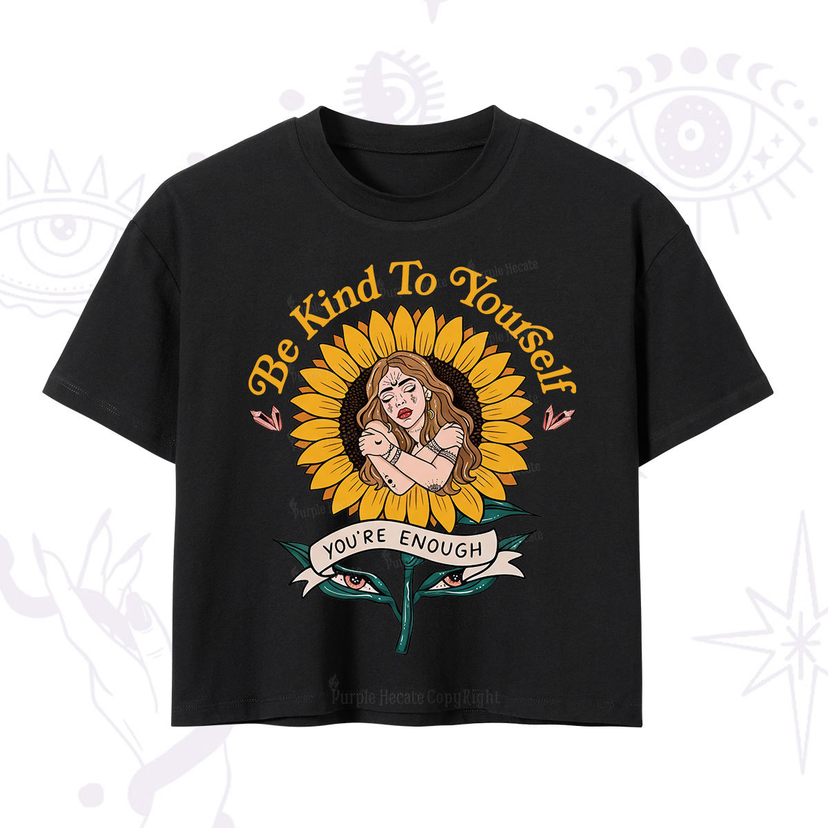 Purplehecate Be Kind To Yourself Crop T-Shirt